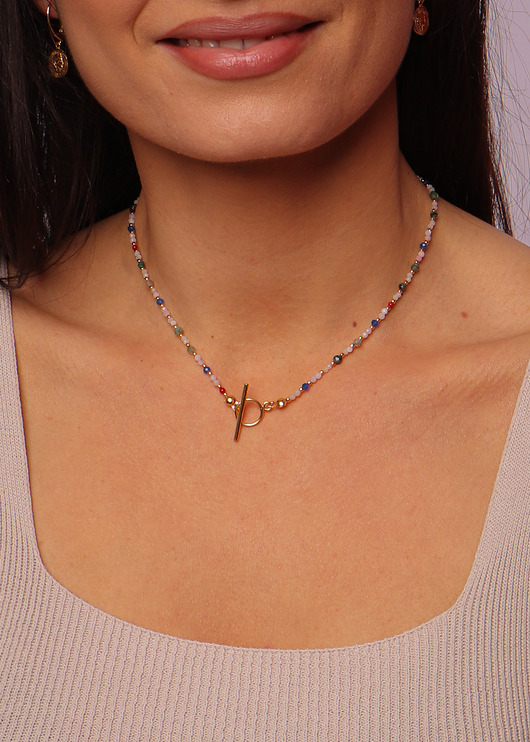 naszyjniki - inne Naszyjnik Znak Zodiaku Rak Kamienie Naturalne Toggle