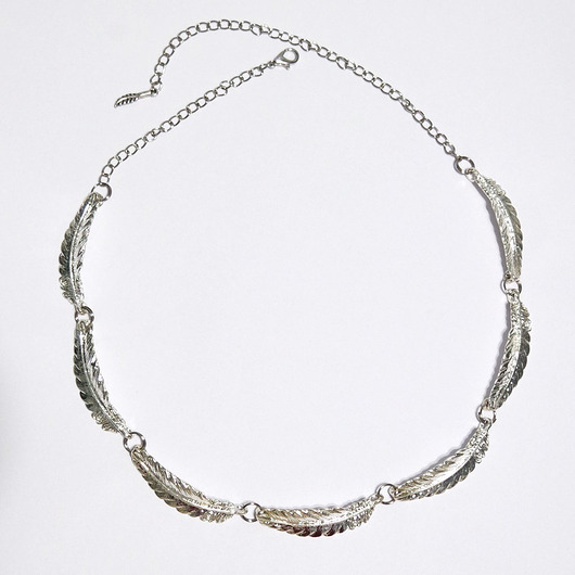 naszyjniki - inne Naszyjnik - Metalowe pióra