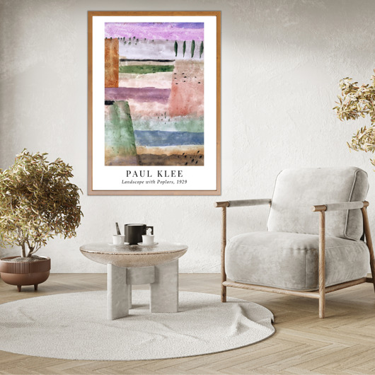 plakaty Plakat reprodukcja Paul Klee 'Landscape with Poplars'