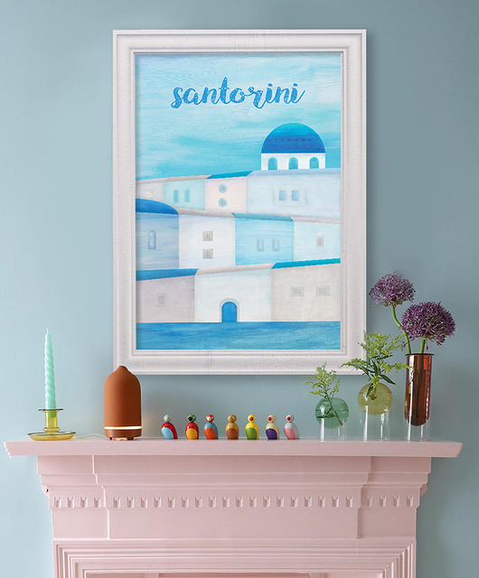 plakaty Santorini - grecka wyspa - plakat 50x70 cm