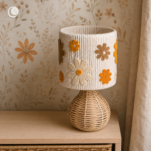 lampy do pokoju dziecka Lampka nocna Kwiatki Boho