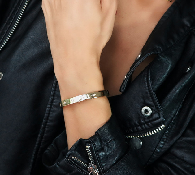 Bransoletka obręcz z gwiazkami i cyrkoniami Coccola JEWELLERY