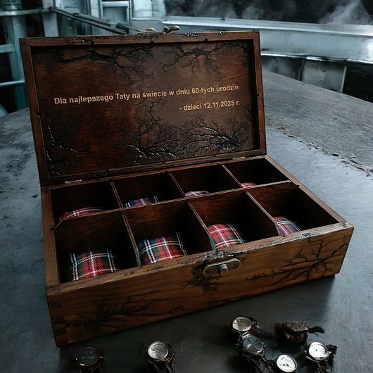 zegarki męskie Zegarki, Drewniane pudełko na zegarki, Organizer