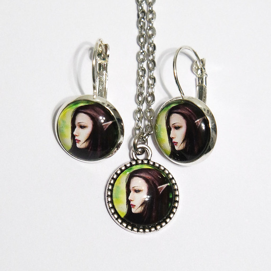 komplet biżuterii Naszyjnik i kolczyki  - Elf, mały