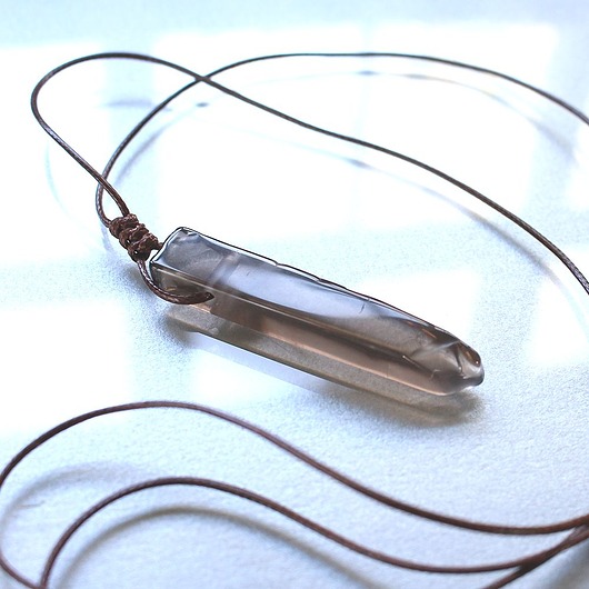 biżuteria męska Kwarc Dymny wisior