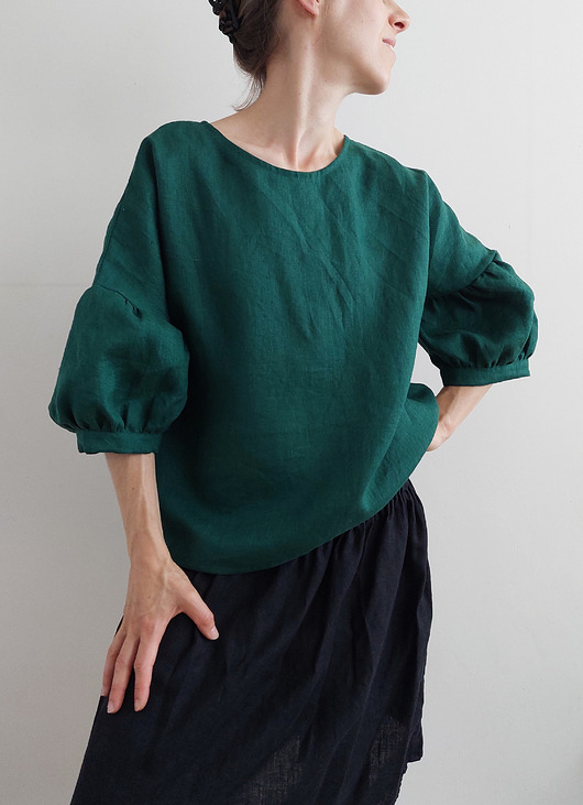 bluzki - inne Bluzka "COSMOS", len 100%