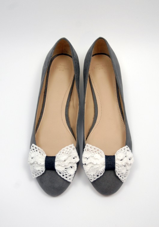 Lace & Jeans Bows- klipsy do butów Coquet Coquet