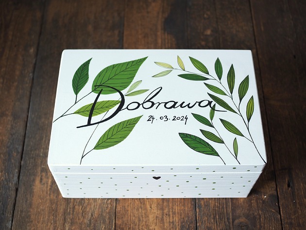 Chrzest - inne PUDEŁKO PERSONALIZOWANE 20x30cm - z imieniem i datą, narodziny, chrzest