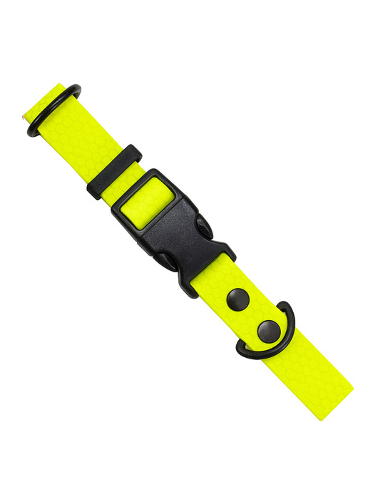 smycze i obroże dla psów i kotów Obroża dla psa regulowana wodoodporna hexa NEON ŻÓŁTA 40-55cm taśma 2cm M