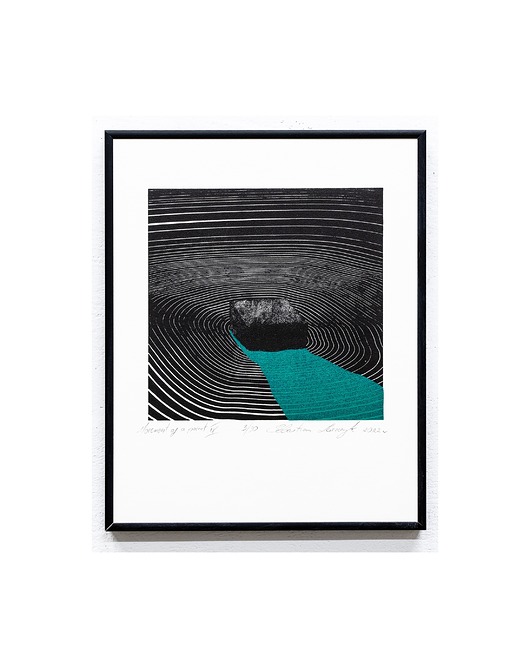 grafiki i ilustracje Grafika linoryt  pt. ,,Movement of a point IV''      Sebastian Laszczyk