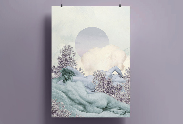 grafiki i ilustracje Plakat - kolaż - Naked Soul  - A4 lub 30x40 cm