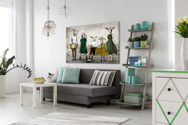 Obraz na płótnie -KOZY Kozłowscy 2+3 120x80cm NOWdeco