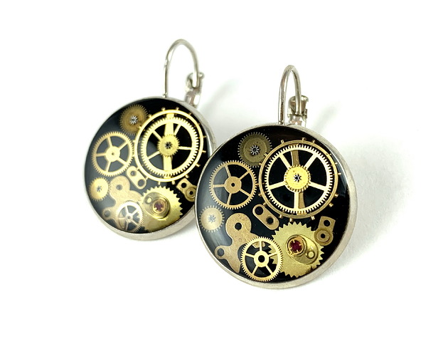 kolczyki srebrne Kolczyki srebrne MAŁE USZKO (Black)