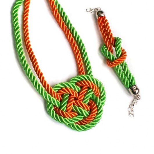 KOMPLET wiosenny SAILOR KNOT kaktusia