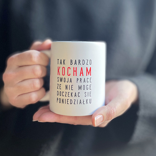 kubki Kocham pracę kubek 330ml