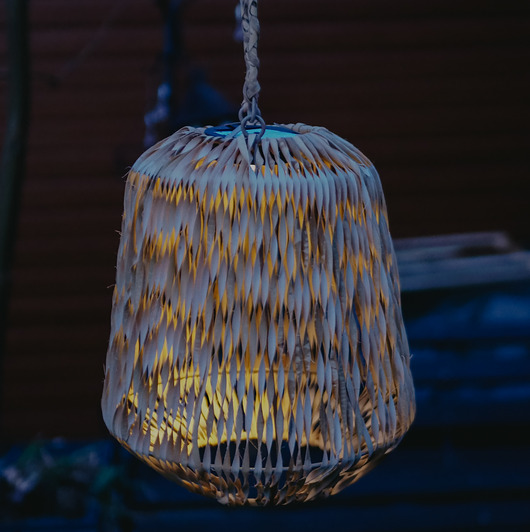lampy zewnętrzne Lampion solarny z rattanu- 2 rozmiary, FSC