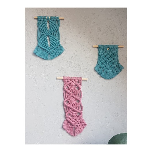 makramy Mini makramki set 3