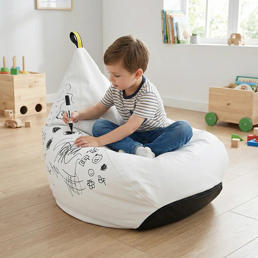 pufy do siedzenia Puf TIPI OSKAR PEREK biały