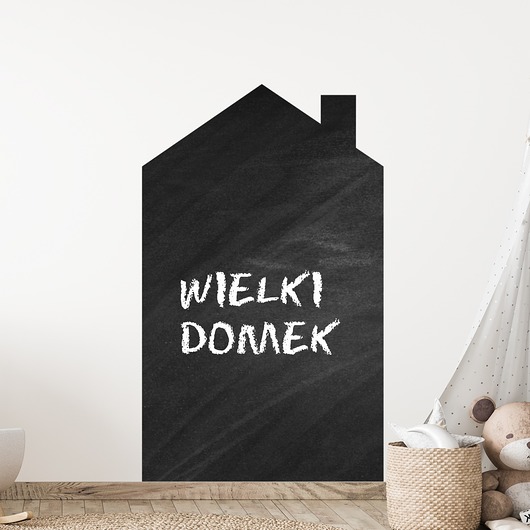 naklejki ścienne do pokoju dziecka Naklejka na ścianę domek kredowy usuwalny XXXL 116NW