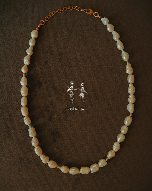 chokery Naszyjnik z nieregularnych pereł