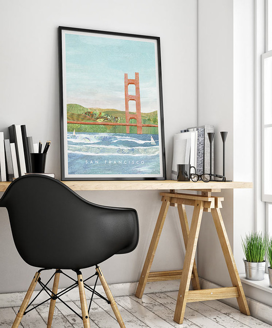 plakaty San Francisco - vintage plakat 50x70 cm giclee