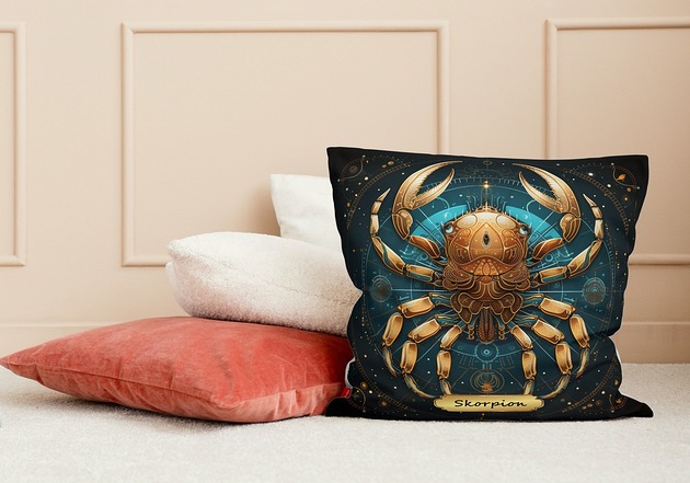 poduszki z grafiką Poduszka znak zodiaku horoskop poduszka prezent znaki zodiaku skorpion