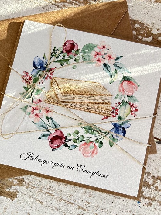 kartki scrapbooking Kartka na emeryturę