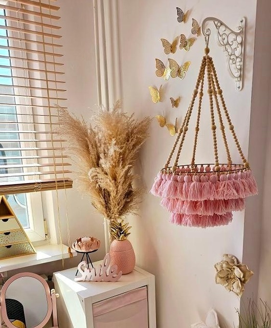 lampy do pokoju dziecka Lampa do pokoju dziecięcego koraliki, chwosty
