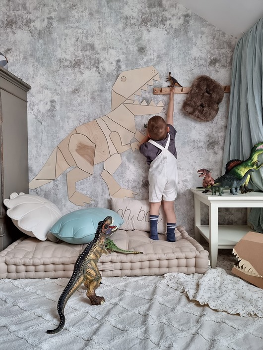 naklejki ścienne do pokoju dziecka Dinozaur T-Rex Dekoracja Ścienna Origami, Tyranozaur