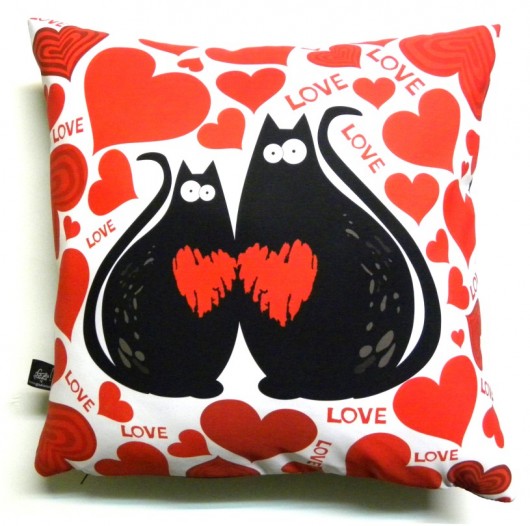 poduszki z grafiką Poduszka dla zakochanych,walentynki