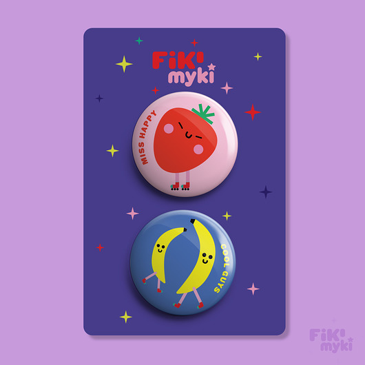 akcesoria dziecięce - różne Pinsy I LOVE FRUITS 2szt.