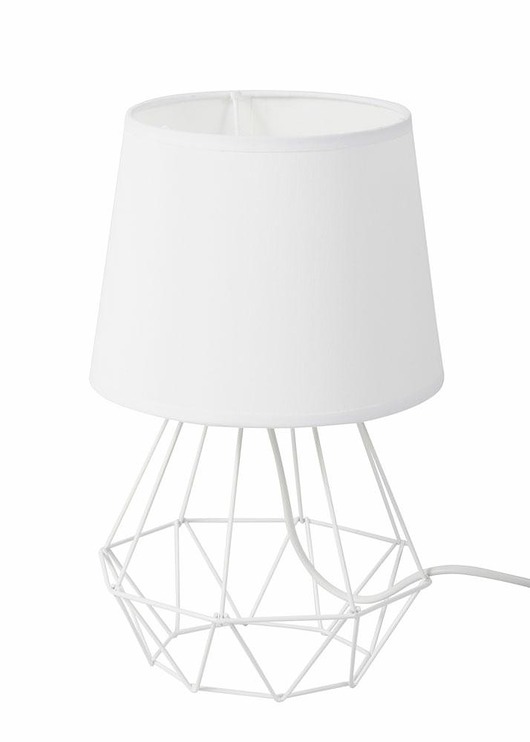 Lampka Nocna Stołowa  z Abażurem Biała MIA home