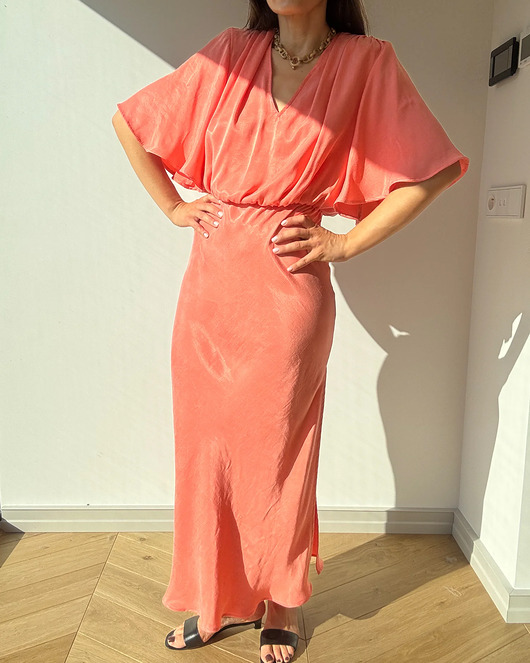 sukienki midi damskie Sukienka Power coral