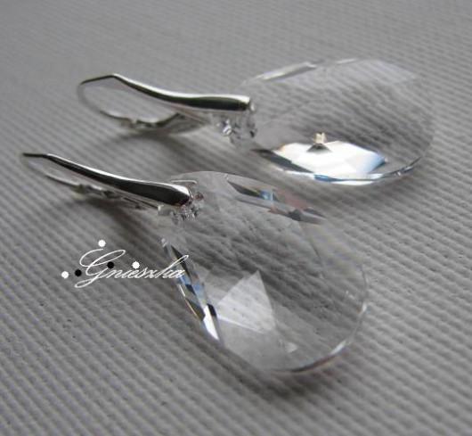 Kolczyki Swarovski KRYSZTAŁOWE MIGDAŁY  gnieszka