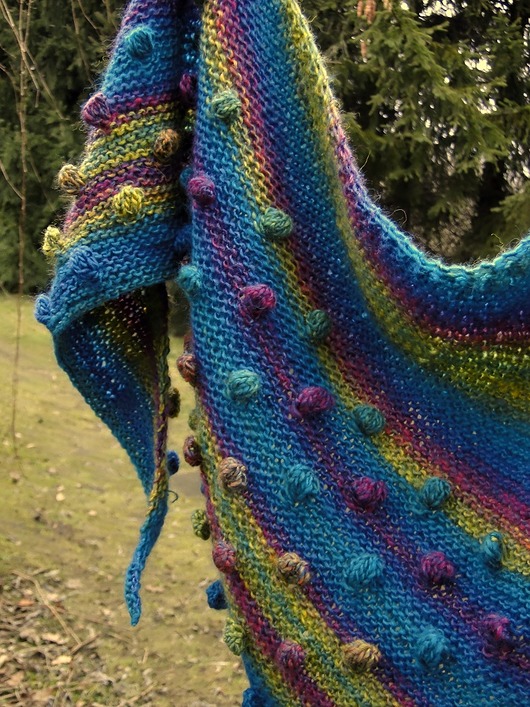 szale damskie bubbles in turquoise  / szal
