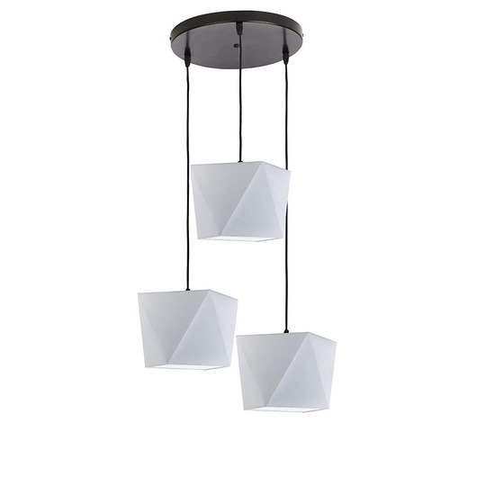 Lampa wisząca potrójna MAJORKA szary gołębi LYSNE