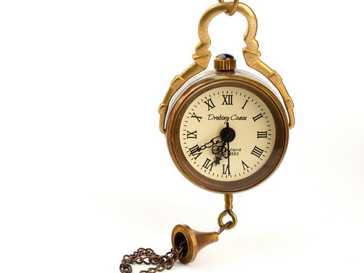 zegarki na łańcuszku DROBINA CZASU (Golden) Flat - Drobiny Czasu - zegarek mechaniczny