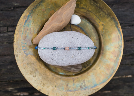 bransoletki z kamieni naturalnych Bransoletka Amulet - Harmonia - Agat Malachit Sodalit
