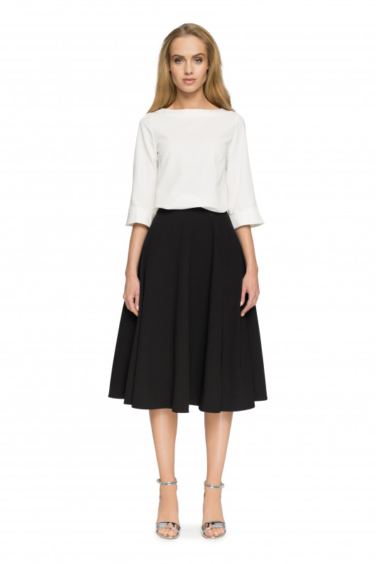 Rozkloszowana spódnica- czarna(S006) STYLE