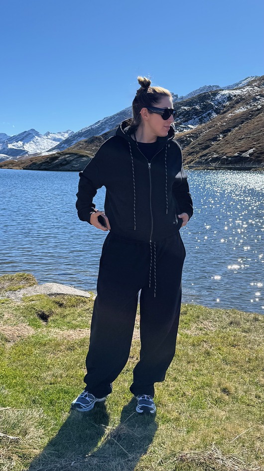 bluza z kapturem damska Bluza ELENA black