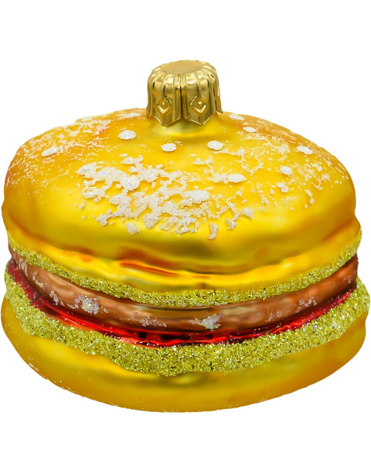bombki Bombka choinkowa szklana ręcznie malowana: Hamburger