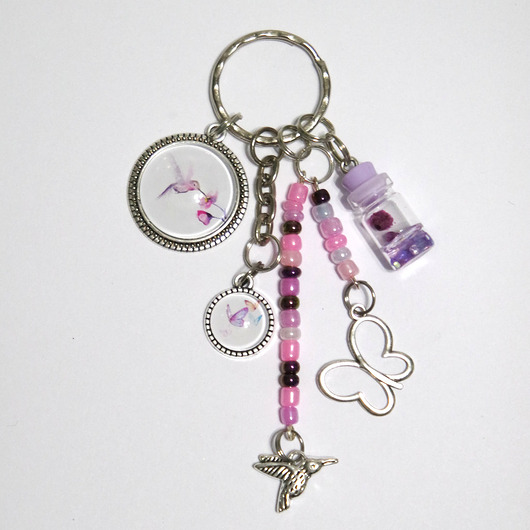 breloki Breloczek - Koliber, motyle, fiolka