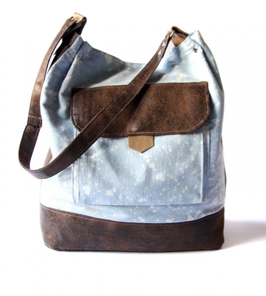 torba - blue jeans batik&gobi chocolate - elfagado