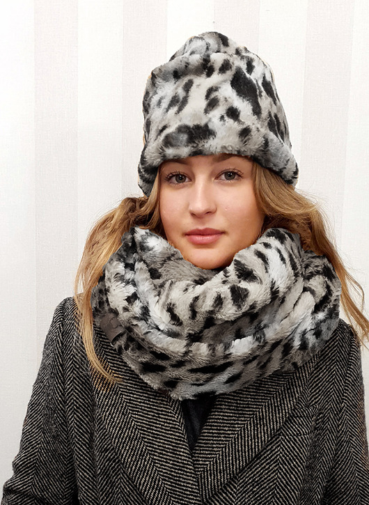 czapki damskie CZAPKA i OPATULACZ CHAPOOSIE  KOMPLET Wild Gray Fur