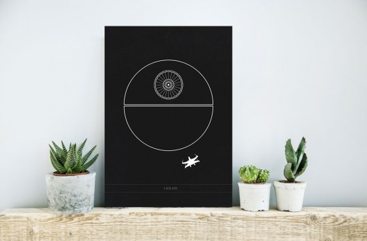 Star Wars IV - B2 - plakat filmowy na prezent PLAKATY GEOMETRYCZNE