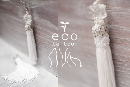 Kolczyki chwosty white tassel earrings ecobetoo