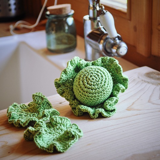 zabawki - inne Warzywa szydełkowe - sałata na szydełku, eko