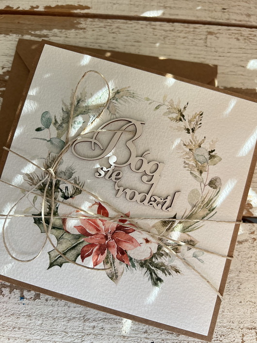 kartki świąteczne Kartka świąteczna ręcznie robiona na Boże Narodzenie