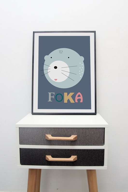 Plakat foka Cytryna design