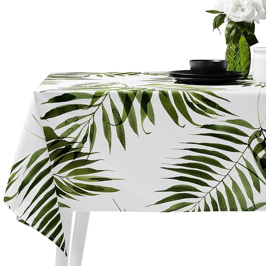Bawełniany obrus "Palmy" White pocket